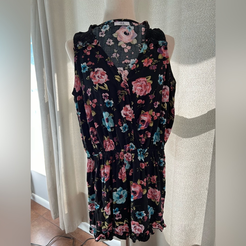 Black Floral Romper